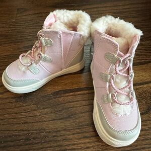 Old Navy Pink and White Kids Boots